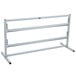 A Bulman metal paper rack with two shelves.