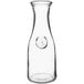 An Acopa clear glass vase with a round neck.