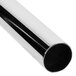A close-up of a stainless steel T&S drain with grid.