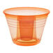 A neon orange plastic bomb shot cup designed for serving layered drinks.