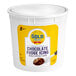 A large white tub of Gold Medal Ready-to-Spread Chocolate Fudge Icing weighing 11 pounds.
