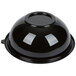 A Fineline black PET plastic bowl with a lid.