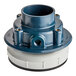A Zurn EZ1 PVC floor drain with a blue and white plastic fitting.