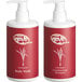 A case of 20 Noble Eco Novo Natura conditioning shampoo and body wash bottles with red and white labels.