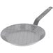 A silver de Buyer carbon steel searing pan with a handle.