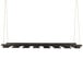 An American Metalcraft black hanging bar glass rack.