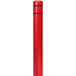 A red Innoplast bollard cover with black reflective stripes.