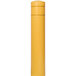 A yellow cylindrical Innoplast BollardGard with yellow reflective stripes on a white background.