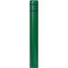 A green cylindrical Innoplast BollardGard with blue stripes.