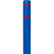 A blue cylindrical Innoplast BollardGard with red stripes.