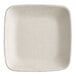 A white square EcoChoice bagasse appetizer plate.