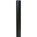 A black cylindrical Innoplast BollardGard with blue stripes.