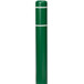 A green Innoplast BollardGard cover with white reflective stripes over a cylindrical bollard.