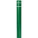 A green cylindrical Innoplast BollardGard with white stripes.