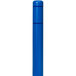 A blue cylindrical Innoplast BollardGard with blue reflective stripes on a white background.