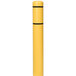 A yellow cylindrical Innoplast BollardGard cover with black stripes.