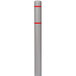 A grey Innoplast BollardGard pole with red stripes.
