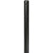 An Innoplast black bollard cover with black reflective stripes on a black pole.