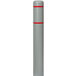 A grey Innoplast BollardGard pole with red stripes.