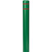 A green Innoplast BollardGard bollard cover with red reflective stripes.