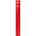 A red cylindrical Innoplast BollardGard with white stripes.