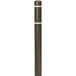 A brown Innoplast BollardGard with white reflective stripes on a metal pole.