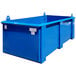 A blue Jescraft steel lift box with white labels and two handles.