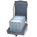 A grey Follett SmartCART with ice in it.