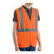 An extra large orange Lavex safety vest with reflective stripes.