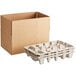 A Lavex Molded Fiber wine shipper kit with a carton tray inside a cardboard box.