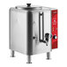 An Avantco stainless steel hot water dispenser with a red lid.