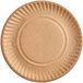 A Choice 9" Kraft paper plate with a scalloped edge.