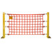 An orange safety net for above ground posts.