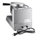 A silver Estella stacked Belgian waffle maker with a black cord.