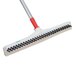 An Unger restroom brush and squeegee combo with a white and red handle.