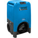 A blue and black Dri-Eaz LGR 3500i dehumidifier with wheels.