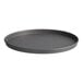 An American Metalcraft hard coat anodized aluminum pizza pan with a black rim.