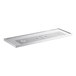 A Micro Matic stainless steel platform drip tray with glass rinser and holes in the bottom.
