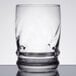 A close up of a Libbey Cascade beverage glass on a table.