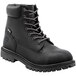 A pair of black Timberland PRO soft toe boots with laces.