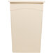 Continental 8322BE 23 Gallon Beige Wall Hugger Trash Can