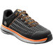 A black and orange Timberland men's work safety shoe.
