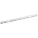 A white metal bar with holes.