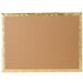 A brown cardboard board with gold trim.