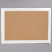 A brown cardboard with a white border.