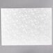 A white rectangular Enjay cake board with floral designs on it.