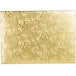 A gold rectangular Enjay cake board with a leaf pattern on it.