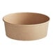 A brown paper bowl with a white background.