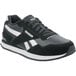 A black and white Reebok Harman retro jogger shoe.