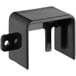 A black metal bracket with two holes.